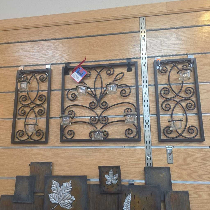 3PC WALL HANGING CANDLE VOTIVE