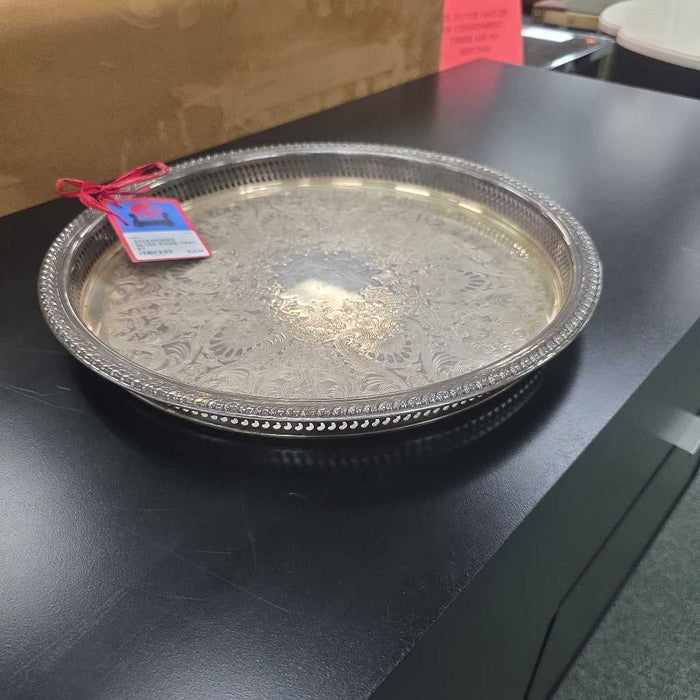 SILVER ROUND TRAY