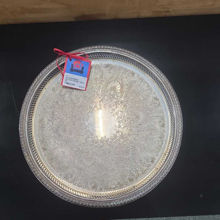 SILVER ROUND TRAY