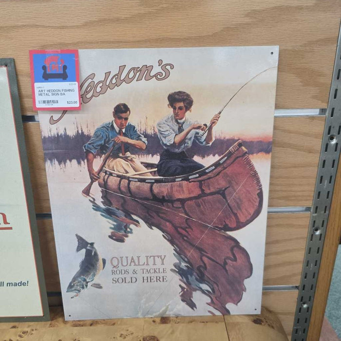 HEDDON FISHING METAL SIGN