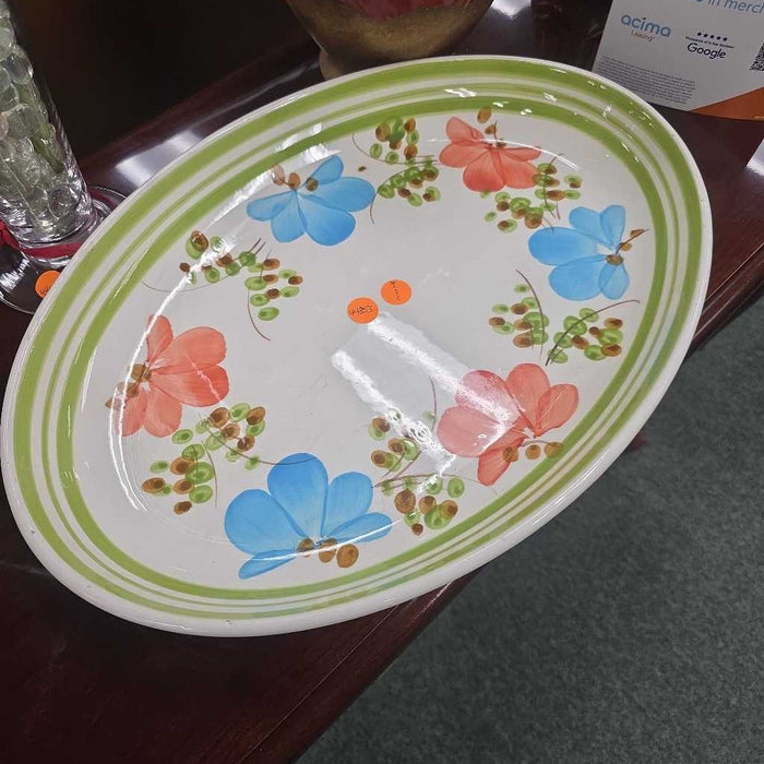 FLORAL OVAL DISH DECOR