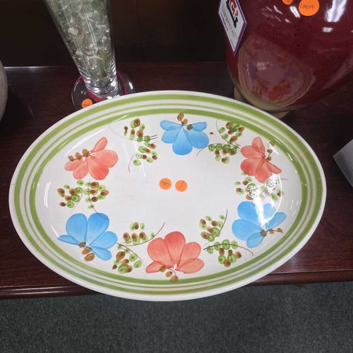 FLORAL OVAL DISH DECOR