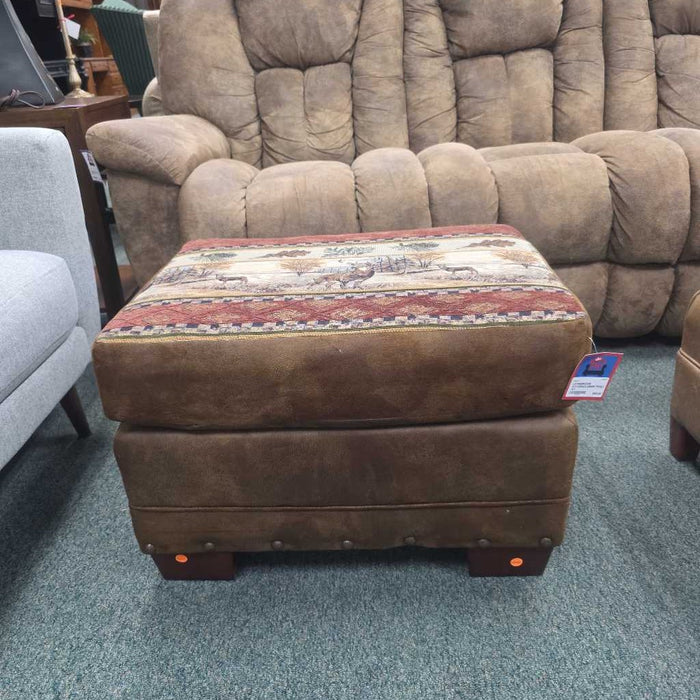 OTTOMAN DEER PRINT AT