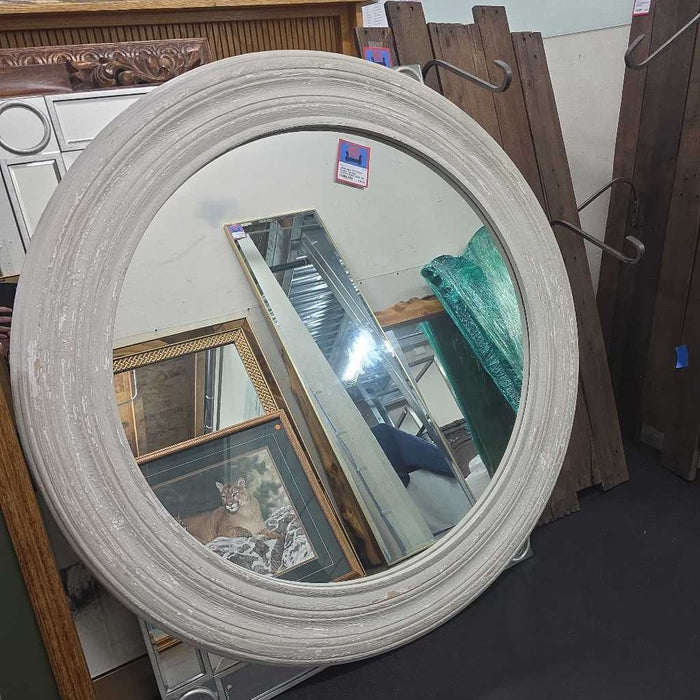 POTTERY BARN ROUND DISTRESSED MIRROR