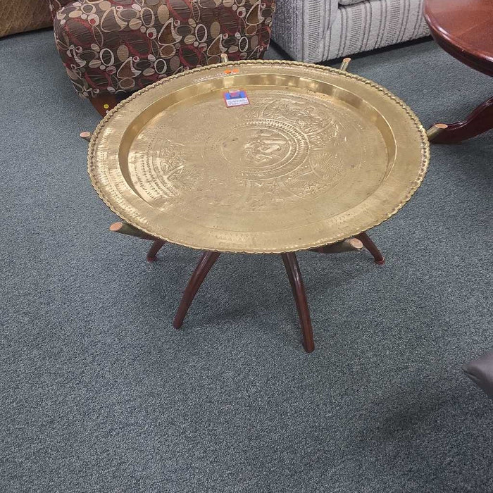 BRASS PLATTER WITH STAND BAH