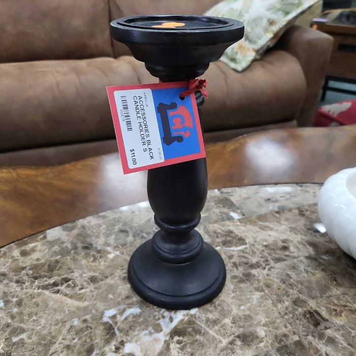 BLACK CANDLE HOLDER S