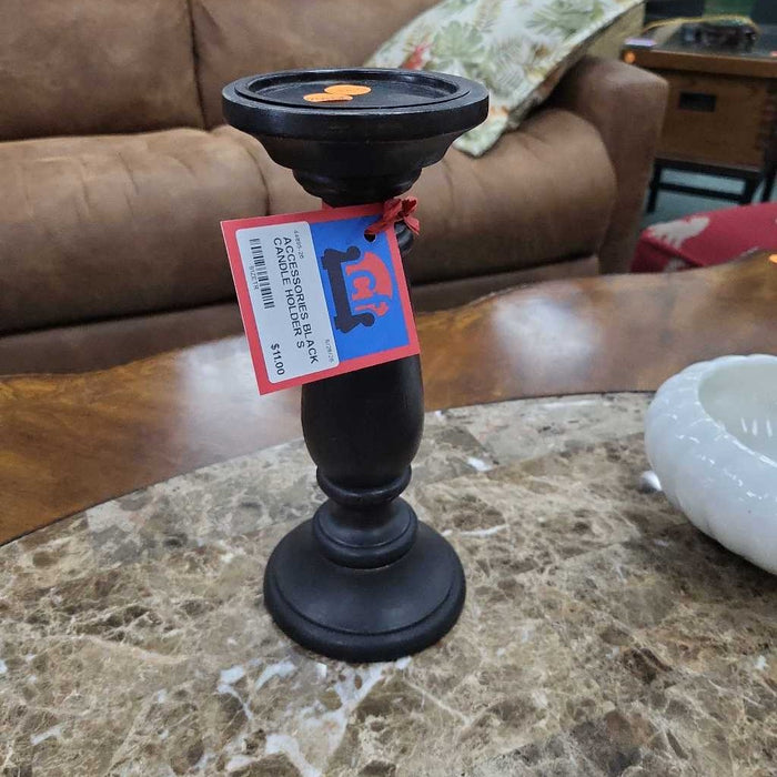 BLACK CANDLE HOLDER S