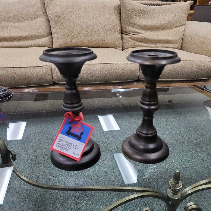 SET OF 2 CANDLE STICK HOLDERS BA