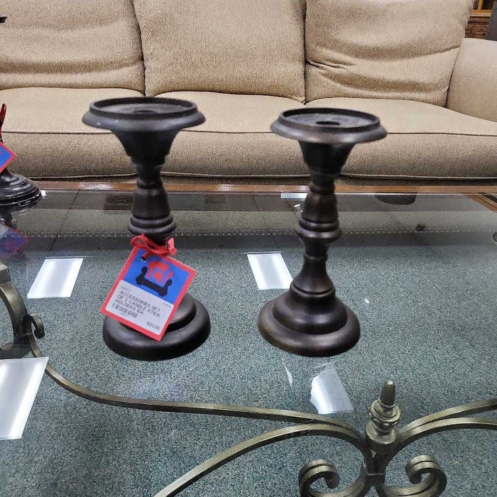 SET OF 2 CANDLE STICK HOLDERS BA