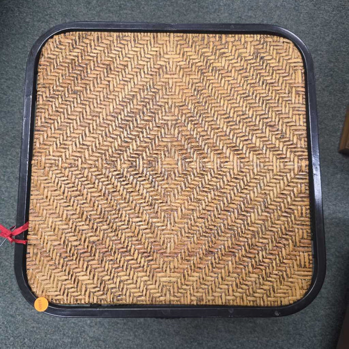WICKER TOP END TABLE AT