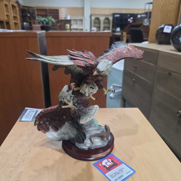 DUAL EAGLE SCULPTURE MI