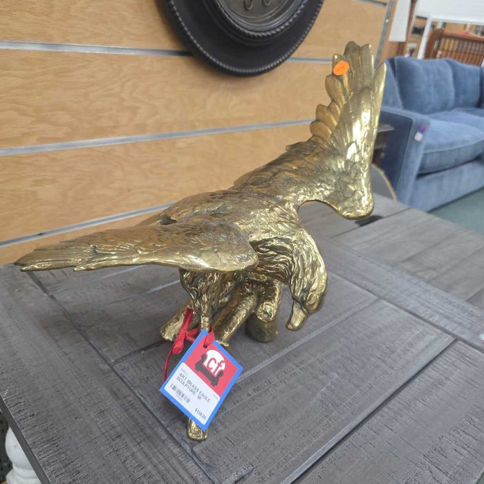 BRASS EAGLE SCULPTURE MI