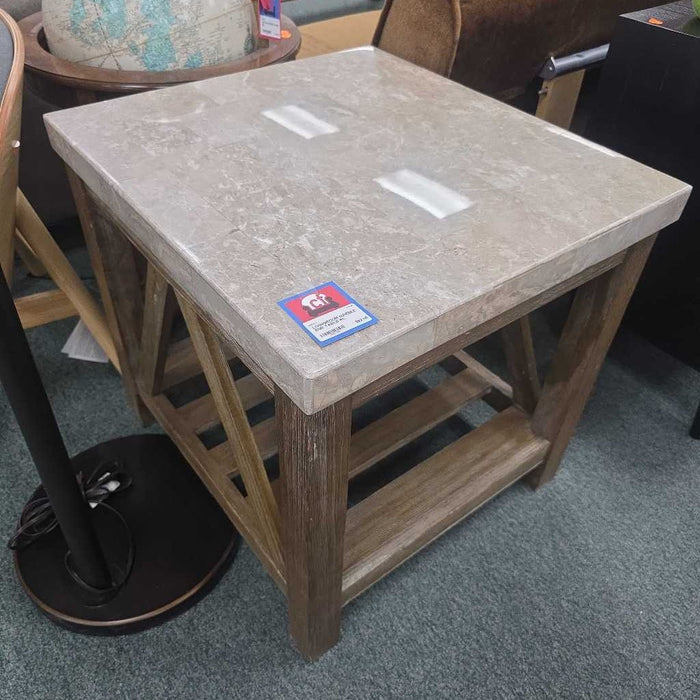 MARBLE END TABLE KL