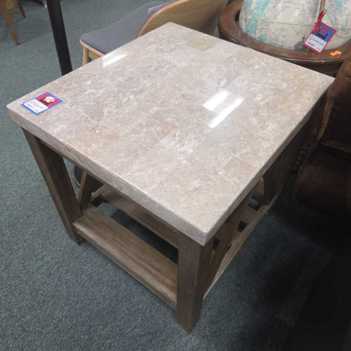 MARBLE END TABLE KL