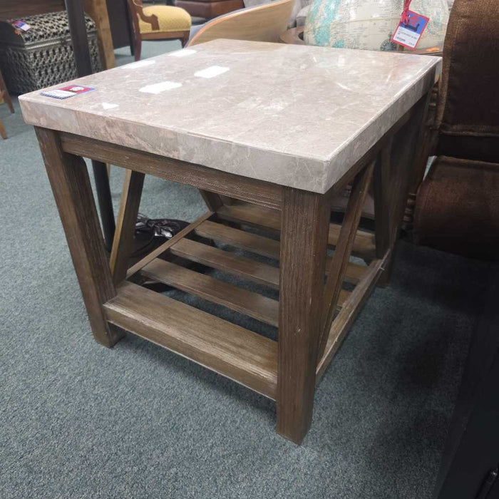 MARBLE END TABLE KL