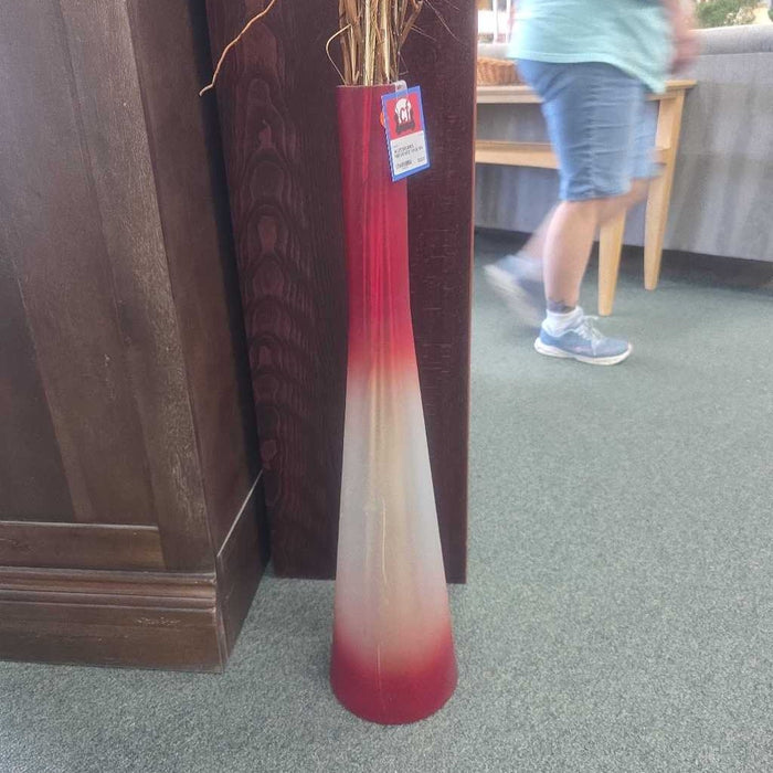 RED/WHITE VASE BA