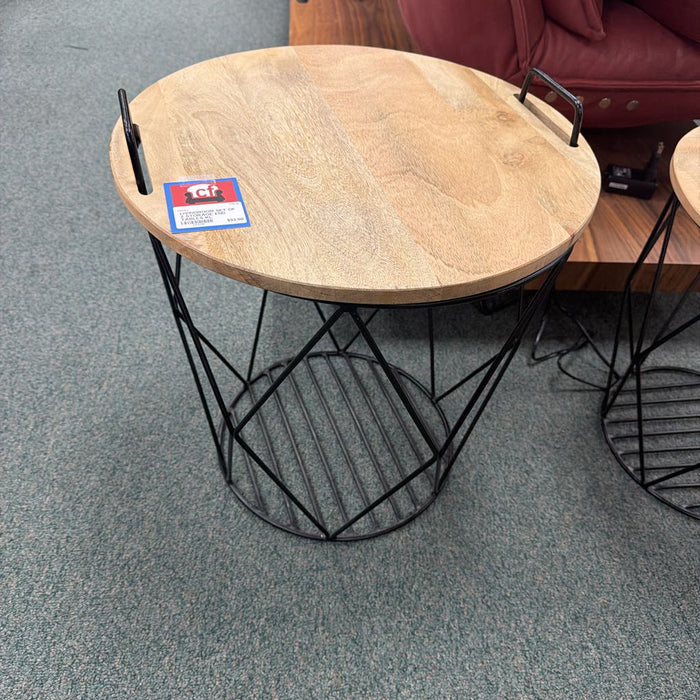 SET OF 2 STORAGE END TABLES KL