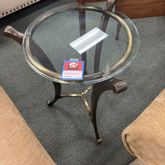 GLASS TOP END TABLE KI