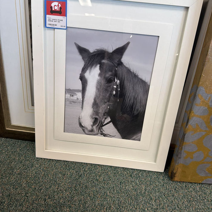 WHITE FRAME HORSE ART
