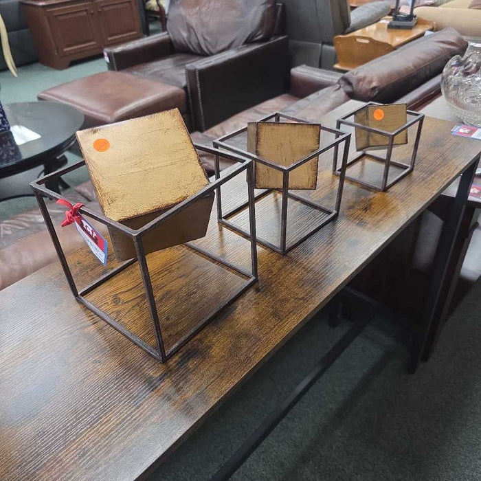 SET OF 3 CUBE DECOR BT