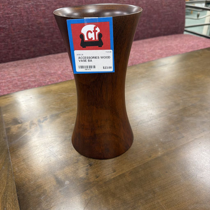 WOOD VASE BA