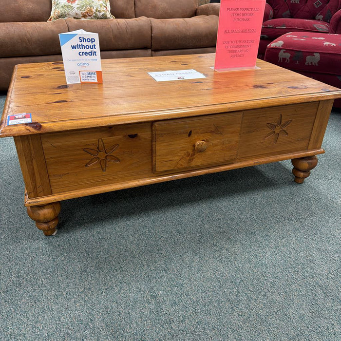 ETHAN ALLEN COFFEE TABLE BTK