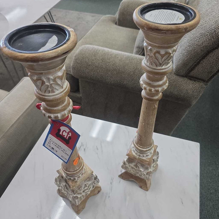 SET OF 2 CANDLE HOLDERS BA