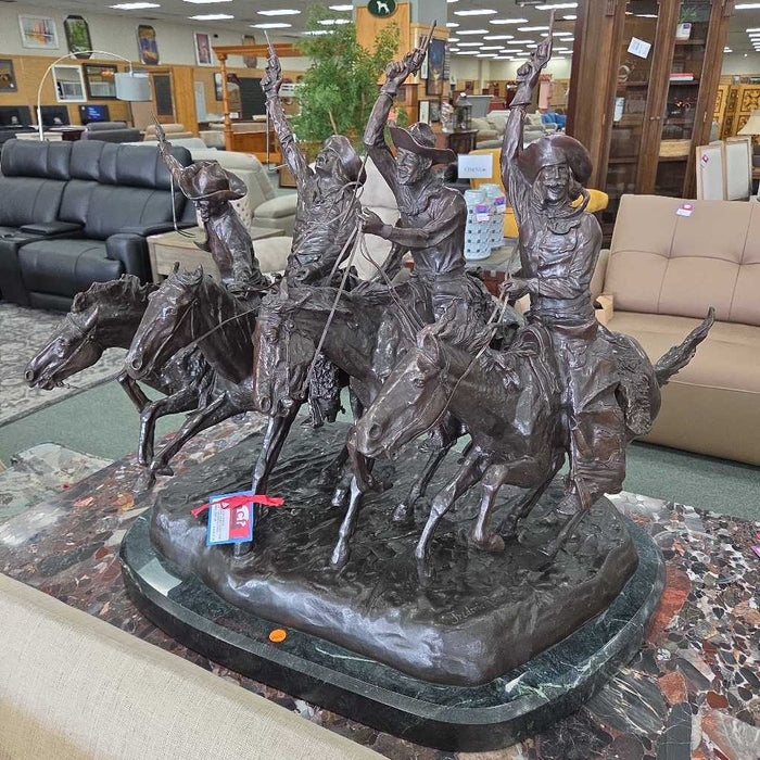 COMING THROUGH THE RYE REMINGTON REPRO SCULPTURE LSHH