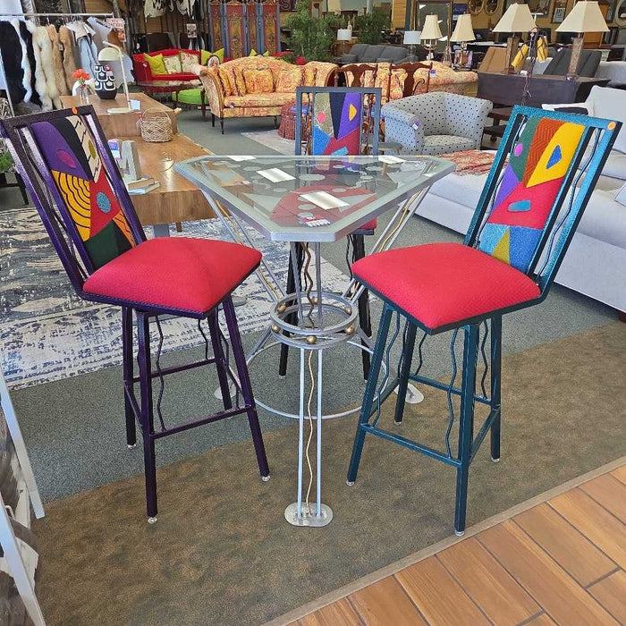 PUB TABLE WITH 3 STOOLS LAC