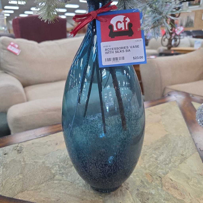 VASE WITH SILKS
