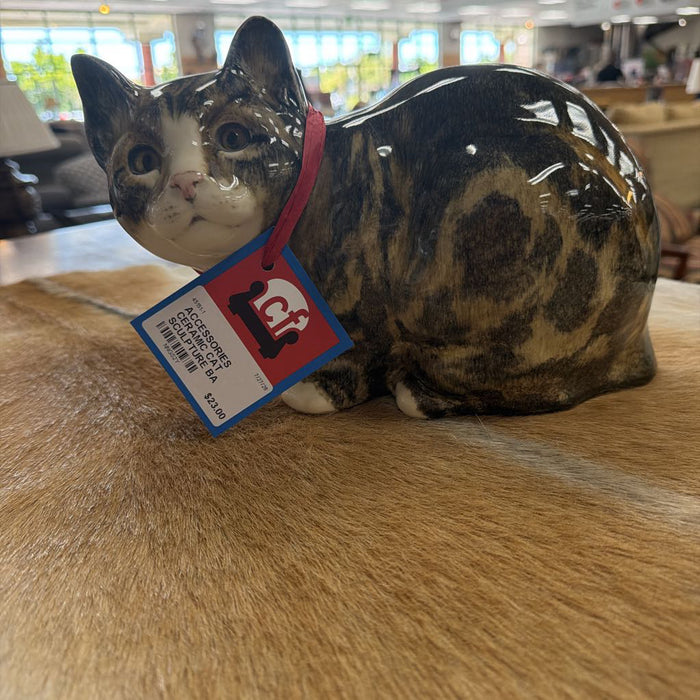 CERAMIC CAT SCULPTURE BA