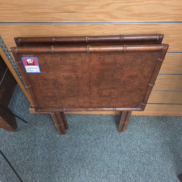 SET OF 2 BAMBOO TV TRAYS BA