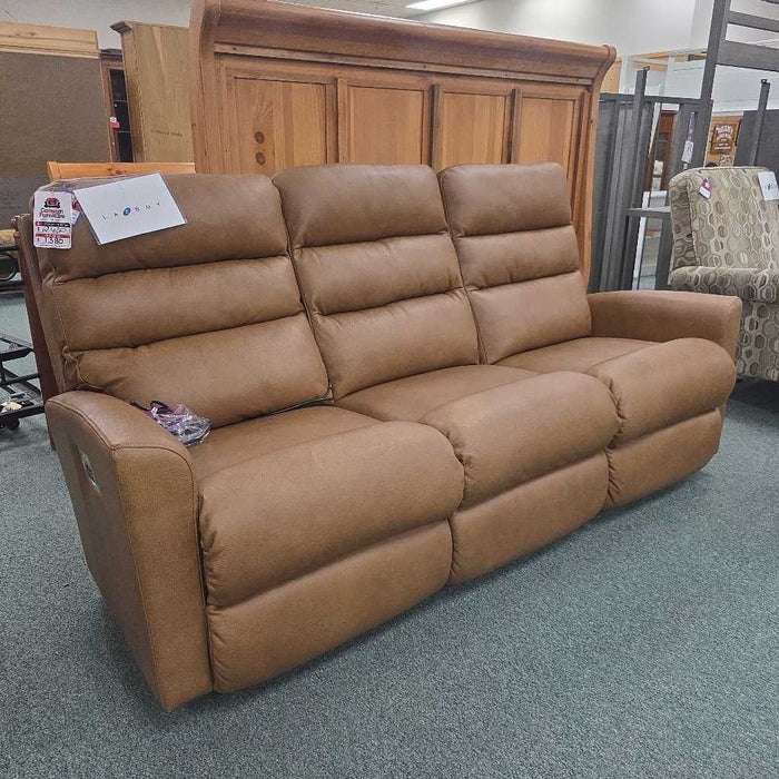 LAZBOY LEATHER SOFA POWER RECLINER