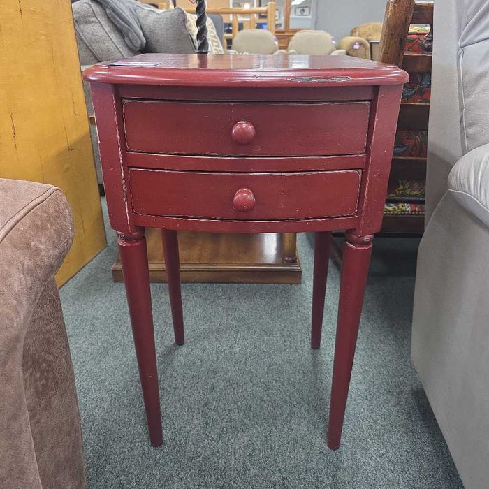 RED END TABLE