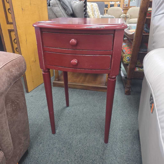 RED END TABLE