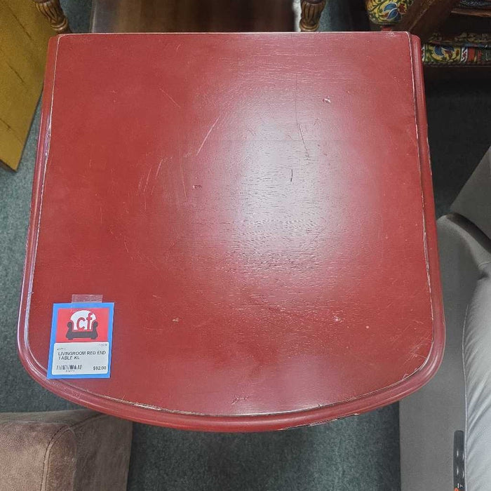 RED END TABLE