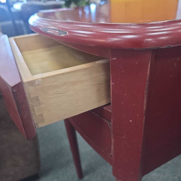 RED END TABLE