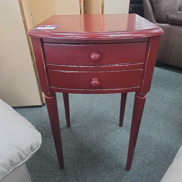 RED END TABLE