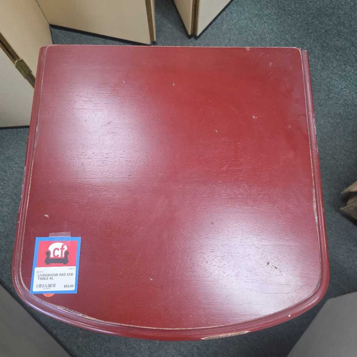 RED END TABLE