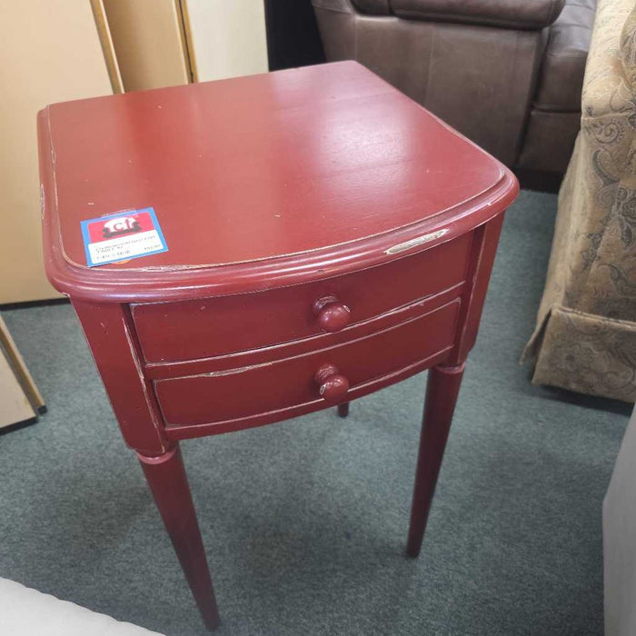 RED END TABLE