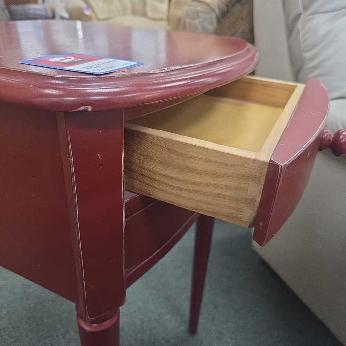 RED END TABLE