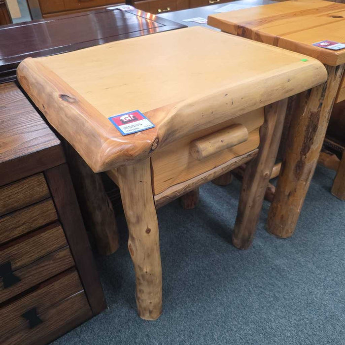 LOG NIGHTSTAND