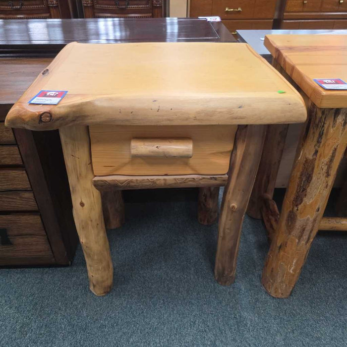 LOG NIGHTSTAND