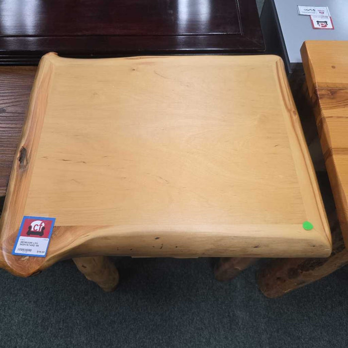LOG NIGHTSTAND