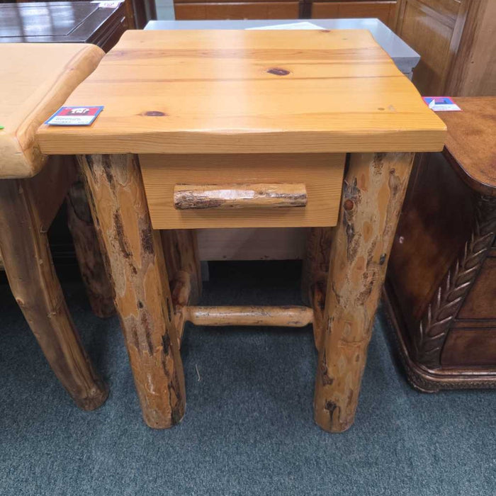 LOG NIGHTSTAND