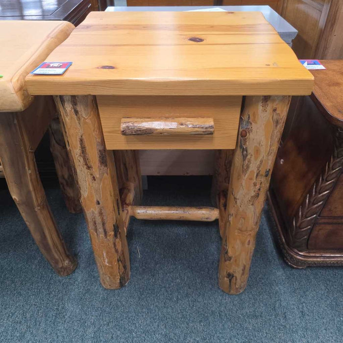 LOG NIGHTSTAND