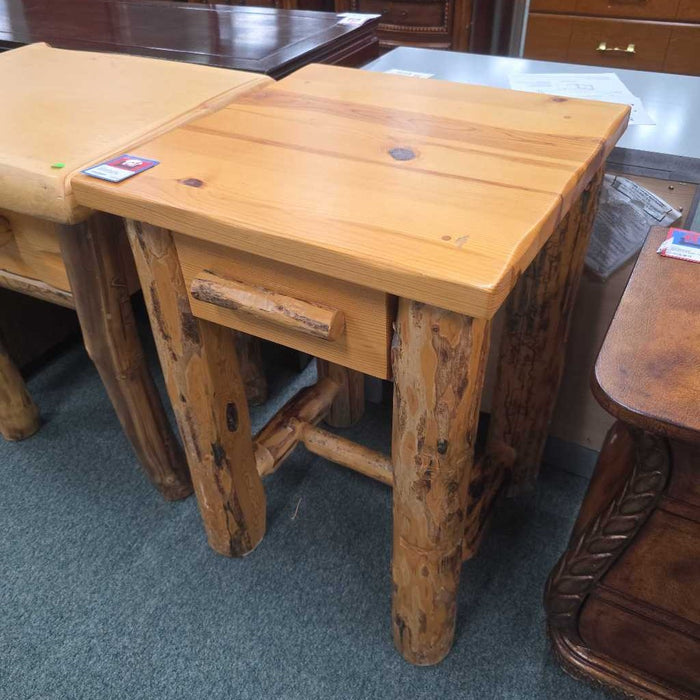 LOG NIGHTSTAND
