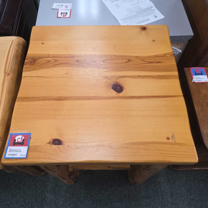LOG NIGHTSTAND