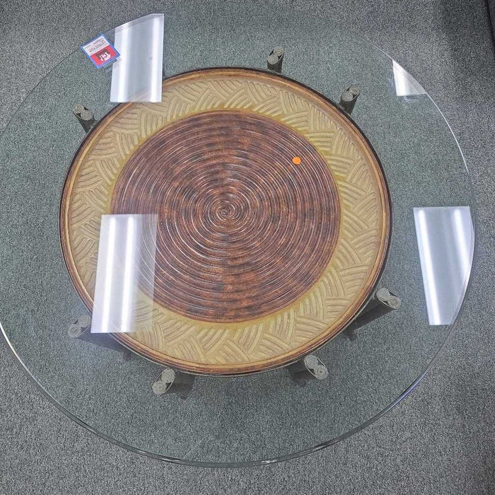 GLASS TOP COFFEE TABLE