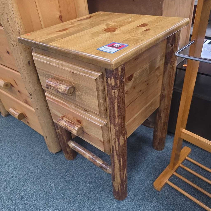 LOG NIGHTSTAND